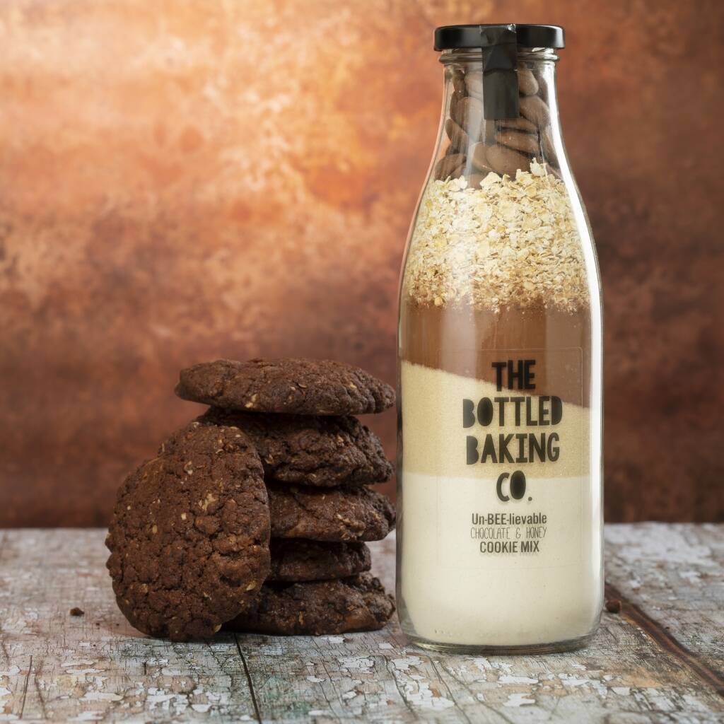 Trio Of Cookie Baking Mixes In Bottles By The Bottled Baking Co