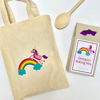 Personalised Kids Unicorn Baking Kit With Apron, 4 of 11