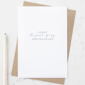 Be My Bridesmaid 'Bridesquad' Card, 2 of 3