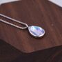 Sterling Silver Aurora Moonstone Pendant Necklace, thumbnail 6 of 11