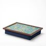 William Morris Mallow Teal Cushioned Lap Tray, thumbnail 2 of 6