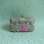 Floral Mint Green Clutch Bag, thumbnail 1 of 12
