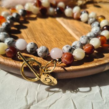 Moonstone And Jasper Zodiac Crystal Necklace, 6 of 12