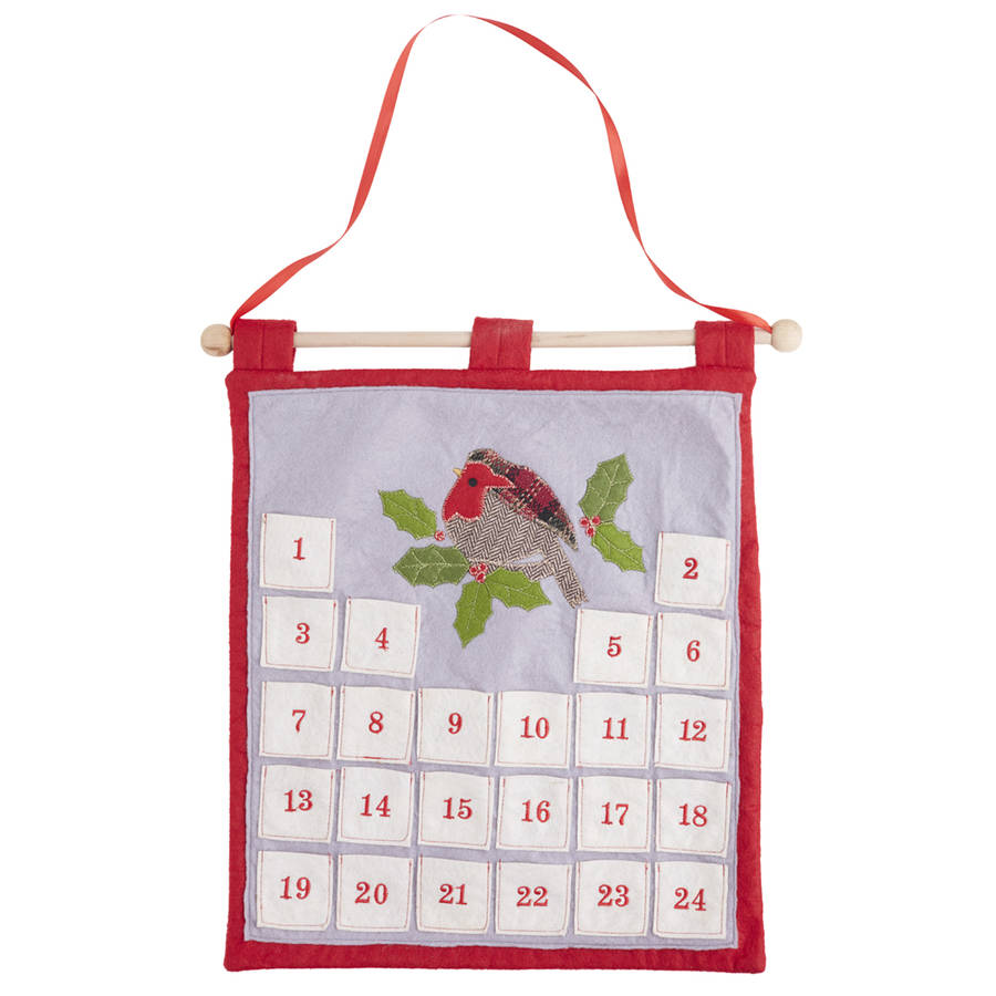 robin advent calendar by the christmas home