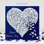 Mother's Day Butterfly White Butterflies Heart Card, thumbnail 1 of 12