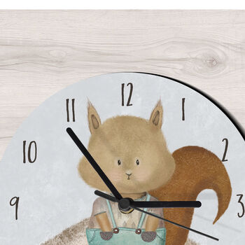 Woodland Themed Squirrel Clock, 2 of 3