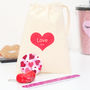 Teenage Girls Gift And Personalised Loveheart Bag, thumbnail 1 of 5