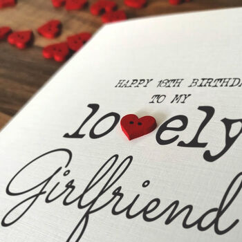 Personalised 18th Birthday Card For Special Girlfriend, Handmade Card, 4 of 4