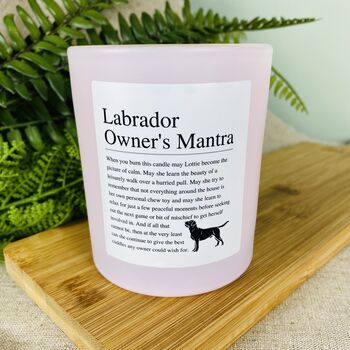 Fun Personalised Labrador Owner's Affirmation Candle, 3 of 11