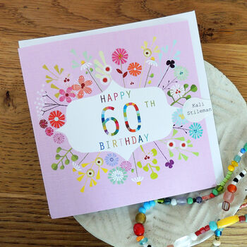 Floral 60th Birthday Card, 4 of 5