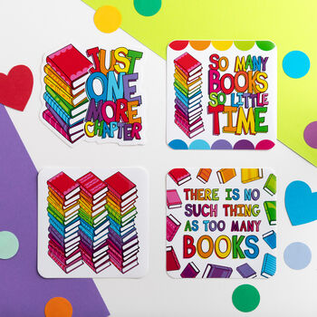 There Is No Such Thing As Too Many Books Sticker, 2 of 2
