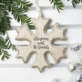 Personalised Snow Flake Christmas Tree Decoration, thumbnail 1 of 3