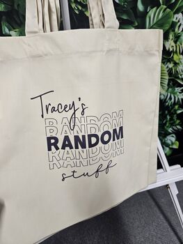 Custom Name Tote Bag Name Shopping Bag, 2 of 2