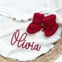 My First Christmas Embroidered Personalised New Baby Knitted Cardigan, thumbnail 9 of 11