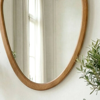 Wooden Organic Pebble Wall Mirror, 2 of 2