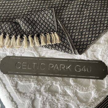 ‘Celtic Park G40’ Celtic Football Club Metal Sign, 4 of 10