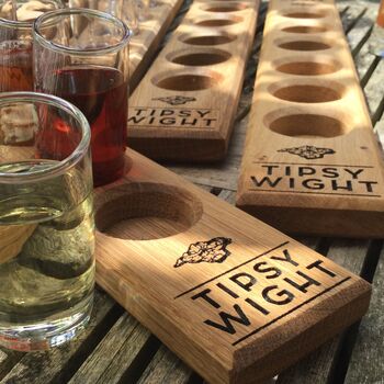 Six Wonky Tipsy Wight® Shot Glasses, 9 of 11