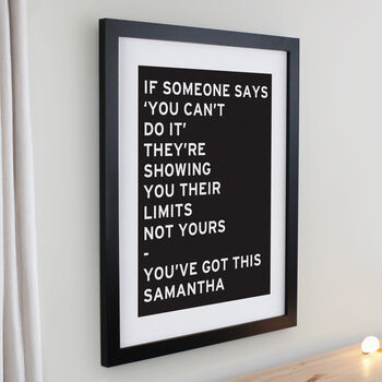Personalised Typography Black Poster Frame, 2 of 7