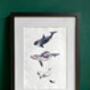 Whale Art Print On Recycled Rag Paper, thumbnail 1 of 3