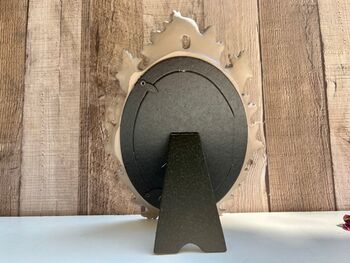 Oval Taupe Photo Frame 6x4 Floral Picture Frame Gift, 5 of 9