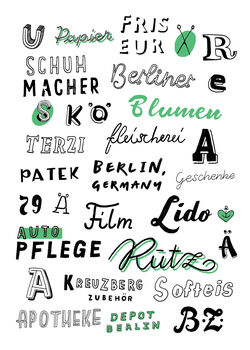 Berlin Typography A4 Print, 2 of 2