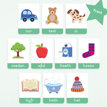 First Words Flashcards Welsh, 2 of 4