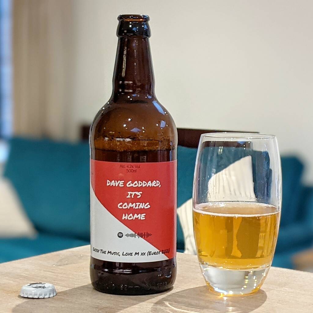 It's Coming Home Personalised Pale Ale And Music, 1 of 4
