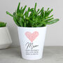 Personalised Heart Ceramic Plant Pot, thumbnail 3 of 5