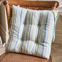 Tenby Country Stripe Seat Pads, thumbnail 1 of 5