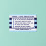 Things I Love About You Personalised Wallet Card For Dad, thumbnail 2 of 6