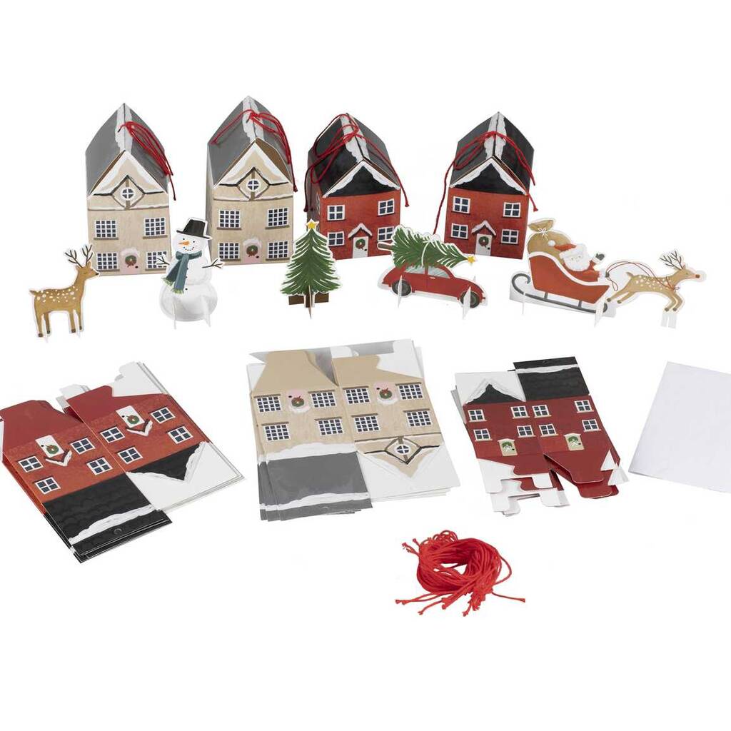 Fill Your Own Advent Calendar Boxes Snowy Village By The Wedding of my