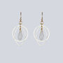 Gold Plated Geometric And White Opal Earrings, thumbnail 6 of 7