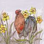 'Cockerel And Daffodils' Print, thumbnail 3 of 3