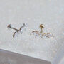 14 Carat Gold Angel Wing Helix Barbell Earring, thumbnail 3 of 4