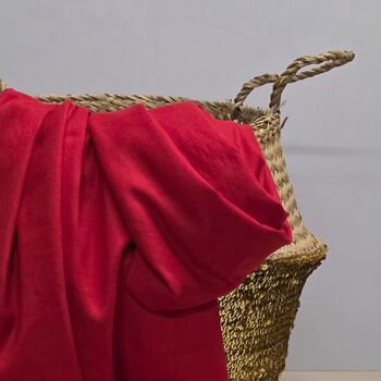 Super Soft Plain Pashmina Style Scarf In Hot Tomato Red, 2 of 3