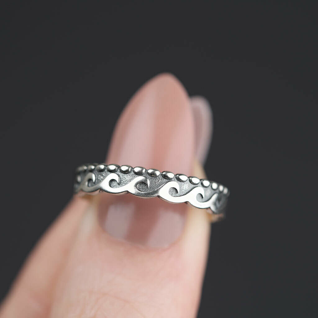 Sterling Silver Little Waves Ring, 1 of 4