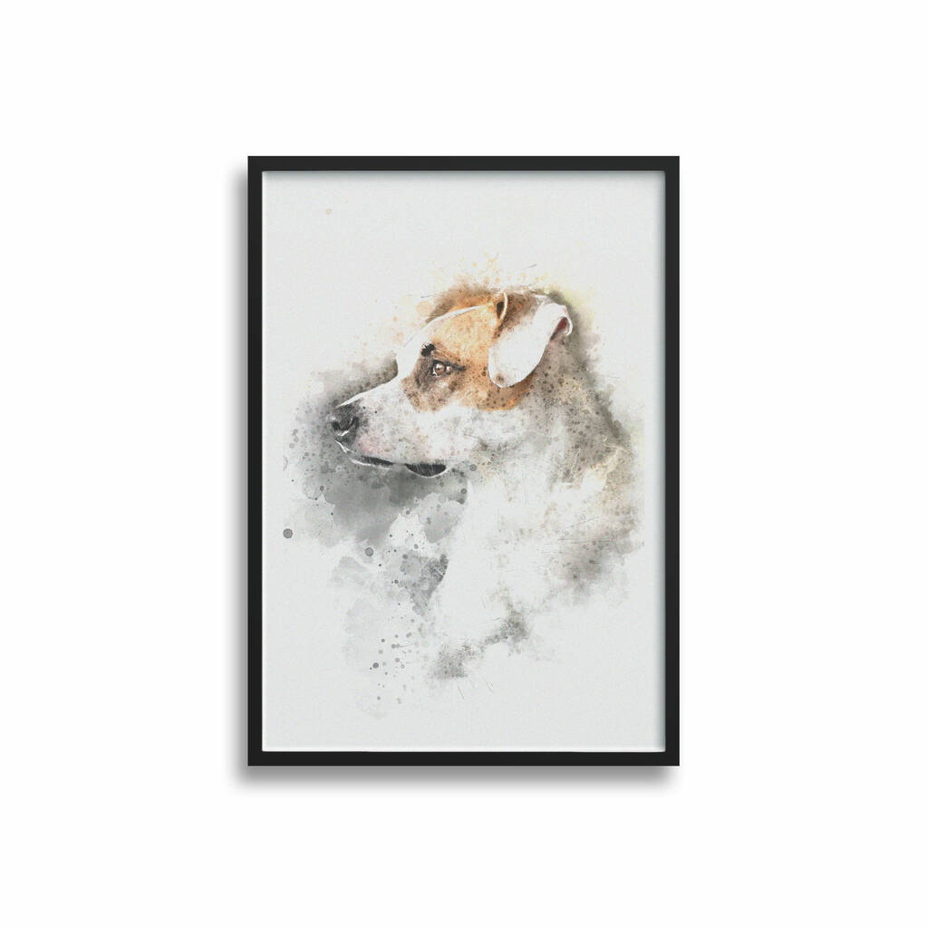 Personalised Watercolour Pet Portrait By The Rustic Dish ...