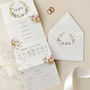 Pastel Floral Concertina Wedding Invitations, thumbnail 1 of 4