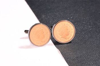 2008 18th Birthday One Penny Coin Cufflinks, 2 of 5