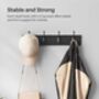 Wall Mounted Coat Rack With Four Metal Hooks, thumbnail 7 of 12
