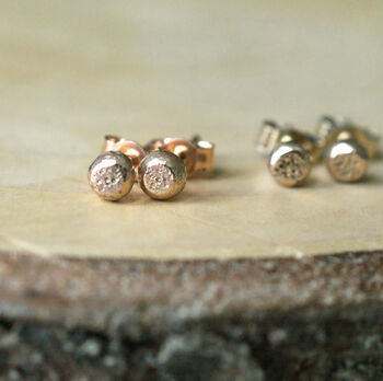 9ct Yellow Gold Moon Studs, 5 of 5