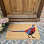Pair Of Proud Pheasant Coir Doormats, thumbnail 1 of 6