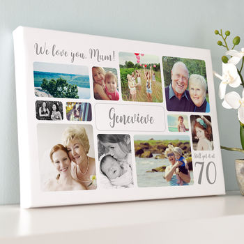 Personalised 70th Birthday Photo Collage, 8 of 11