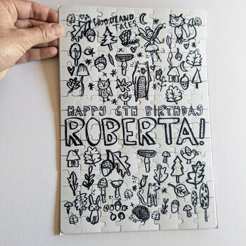 Personalised Colour It In Jigsaw Birthday Card, 8 of 8