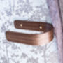 Walnut Curtain Tie Backs, Curved Holdbacks, Pack Of Two, thumbnail 3 of 6