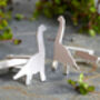 Brachiosaurus Cuff Links In Sterling Silver, thumbnail 3 of 3
