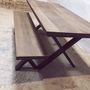 Salford Oak X Shaped Legs Bold Dining Table, thumbnail 8 of 8