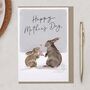 Cute Bunny Rabbit, Happy Mother's Day Card, thumbnail 1 of 2