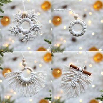 Make Your Own Christmas Decorations Macrame Craft Kit, 6 of 9