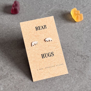 Bear Hugs Earrings In Sterling Silver, 2 of 8